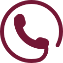burgundy telefon ikona